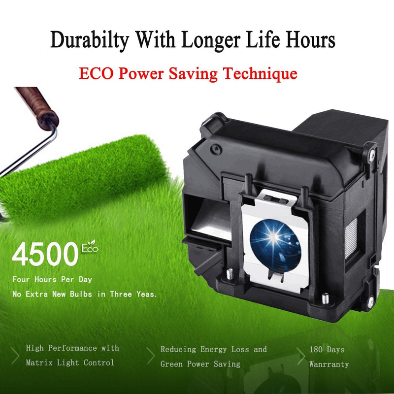 EWO'S Projector Lamp Bulb for Elplp60/v13h010l60 Epson PowerLite 420 425W 905 92 93 95 96W 1835 430 435W 915W D6150 v13h010l61/Elplp61 Replacement Projector Lamp Bulb ELP-LP60