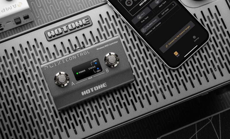 [AUSTRALIA] - Hotone EC-2 Pulze Control Wireless MIDI Controller - 2-Footswitch Guitar Pedal with Bluetooth, 12Hr Battery, Mobile App 