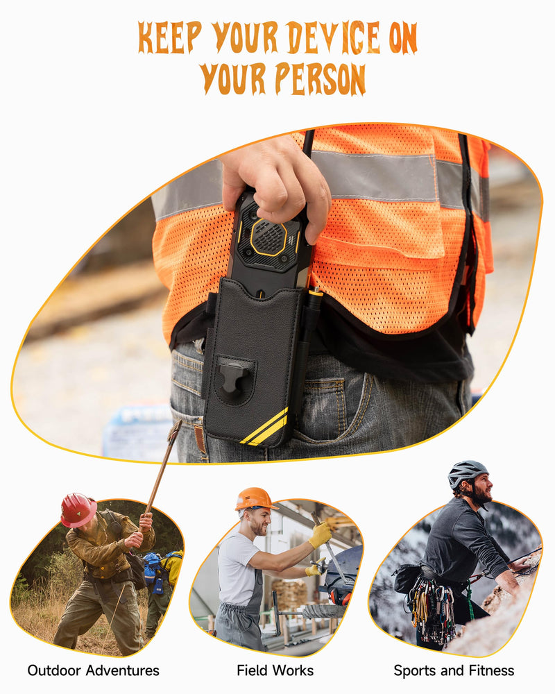 Ulefone Armor 26 Ultra Holster, Multi-Purpose Leather Phone Holster with Belt Clip, Flip Case for Ulefone Armor 26 Ultra Series