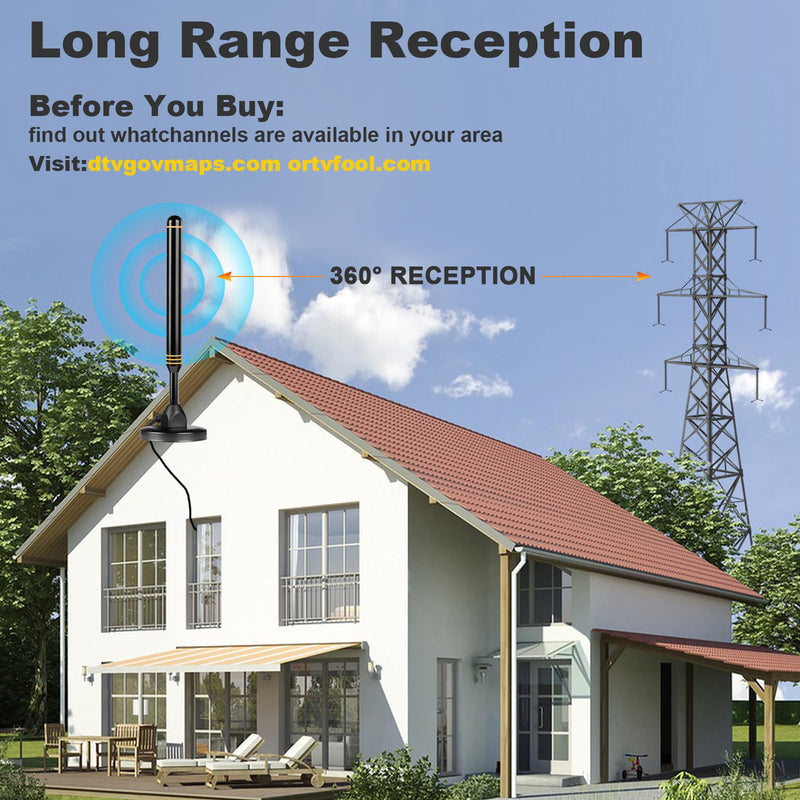 TV Antenna-TV Antenna Indoor,TV Antenna for Smart TV Indoor,TV Antenna for Local Channels,Digital Antenna for Smart tv Indoor,Long Range HD TV Antenna,Support All TV