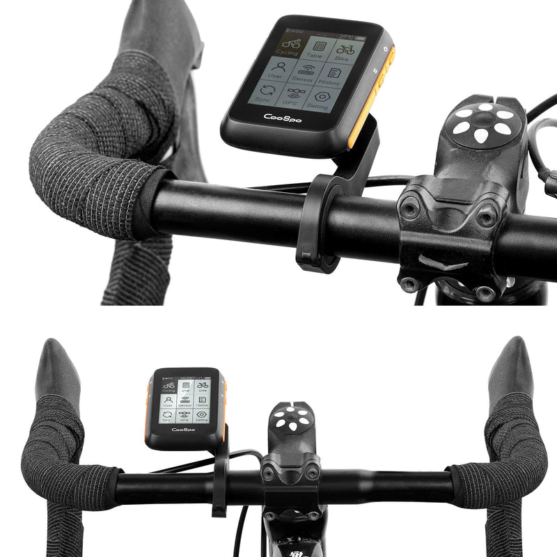 CooSpo Bike Computer Mount, Out-Front Bike Computer Mount Compatible with Garmin,Wahoo,XOSS Bike Computer, Out Front Bracket Plastic Bike Computer Mount Adapter Base YCJ-BK