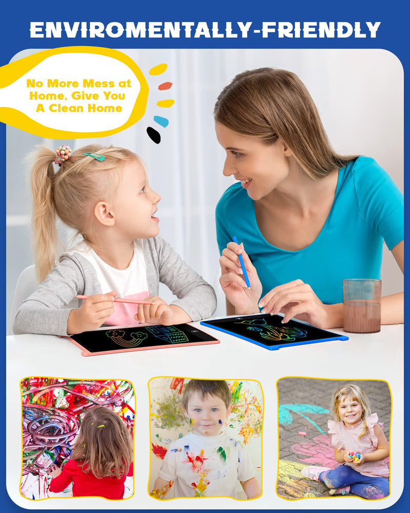 Bravokids 8.5 inch Colorful Doodle Board Drawing Pad, LCD Writing Tablet 10 Inch Doodle Board