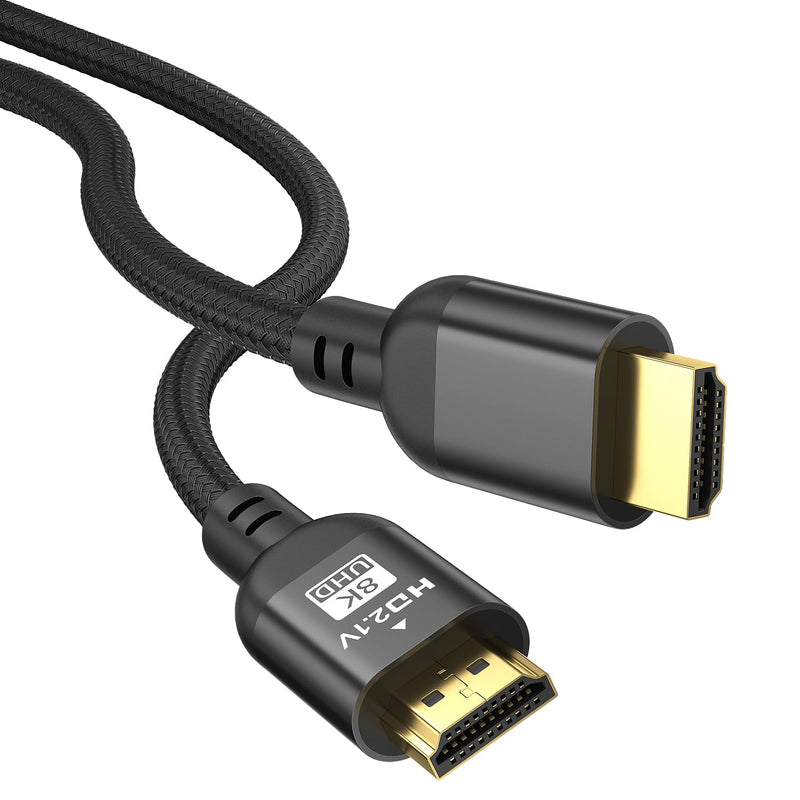HDMI Cable 8K HDMI 2.1, 6ft, Certified 48Gbps, 8K@60Hz 18Gbps 4K@120Hz Ultra High-Speed Gaming HDMI Cable, 8K/4K Cable, 3 Pack, UL-Listed 6 Feet