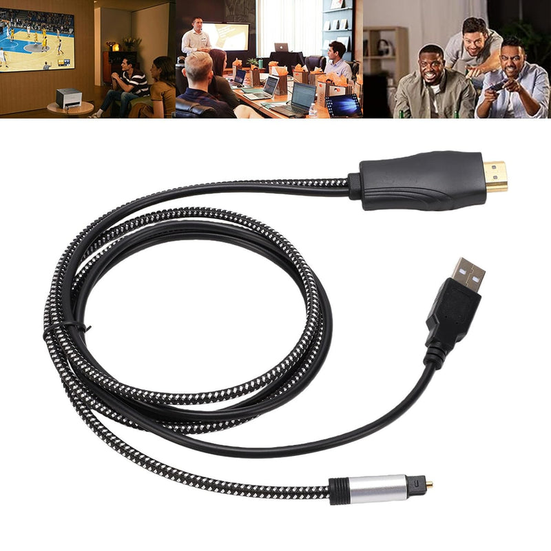 192KHz HDMI ARC to Optical Audio Converter for TV to Soundbar, Plug & Play 3.4ft/1.05m ARC to Optical Cable Audio Extractor Adapter Splitter for Sound System Speaker Home Theater Support Dolby/DTS 5.1