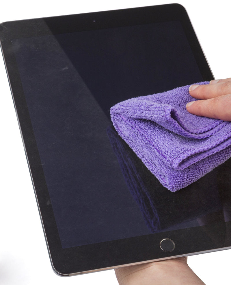 Screen Mom Screen Cleaning Purple Microfiber Cloths (4-Pack) - Best for LED, LCD, TV, iPad, Tablets, Computer Monitor, Flatscreen