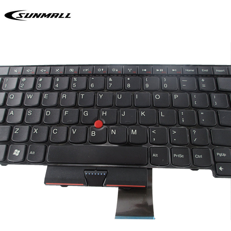 SUNMALL Laptop Keyboard Replacement for ThinkPad Edge E530 E530C E535 E545 Series Laptop 15.6 inch with The Number Keys Black US Layout No Backlight
