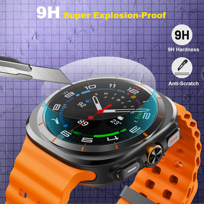 Samsung Galaxy Watch Ultra Bezel Cover and Samsung Galaxy Watch Ultra Titanium Band, Comes with Screen Protector (Black 47mm)