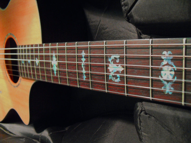 Jockomo Old Banjo Type Guitar Inlay Sticker Abalone Blue
