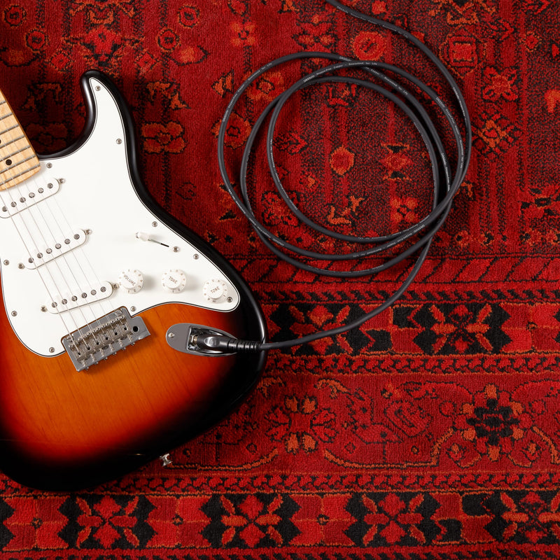 D’Addario Accessories Custom Series Guitar Cables - Instrument Cable with ¼ Inch Ends - High Performance Guitar Cord - For Guitars, Bass, Keyboards - Mono - Straight End, 15 feet