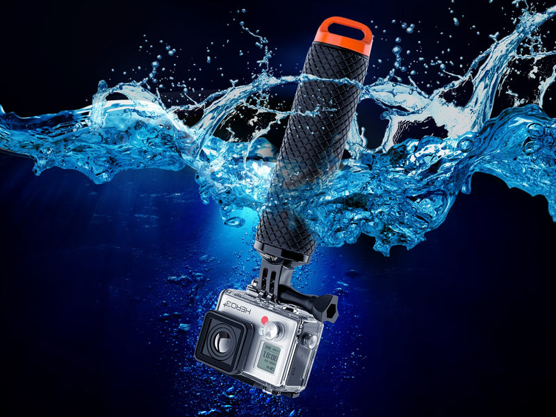 Waterproof Floating Hand Grip Compatible with GoPro Hero 9 8 7 6 5 4 3 3+ 2 1 Session Black Silver Camera Handler & Handle Mount Accessories Kit for Water Sport and Action Cameras (Orange)