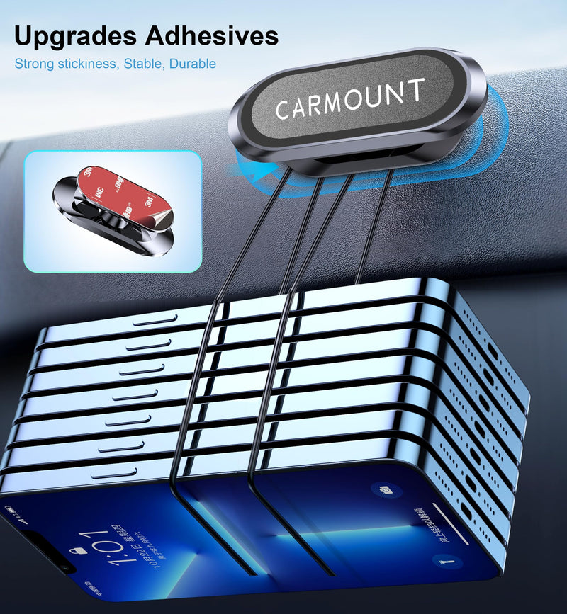 【2-Pack】 Magnetic Phone Holder for Car【Super Magnets】Carmount 2.0 Magnetic phone Mount【360°Rotation】Universal Dashboard Cell Phone Holders for Your Car Phone Mount for Car Mount for iPhone & All Car