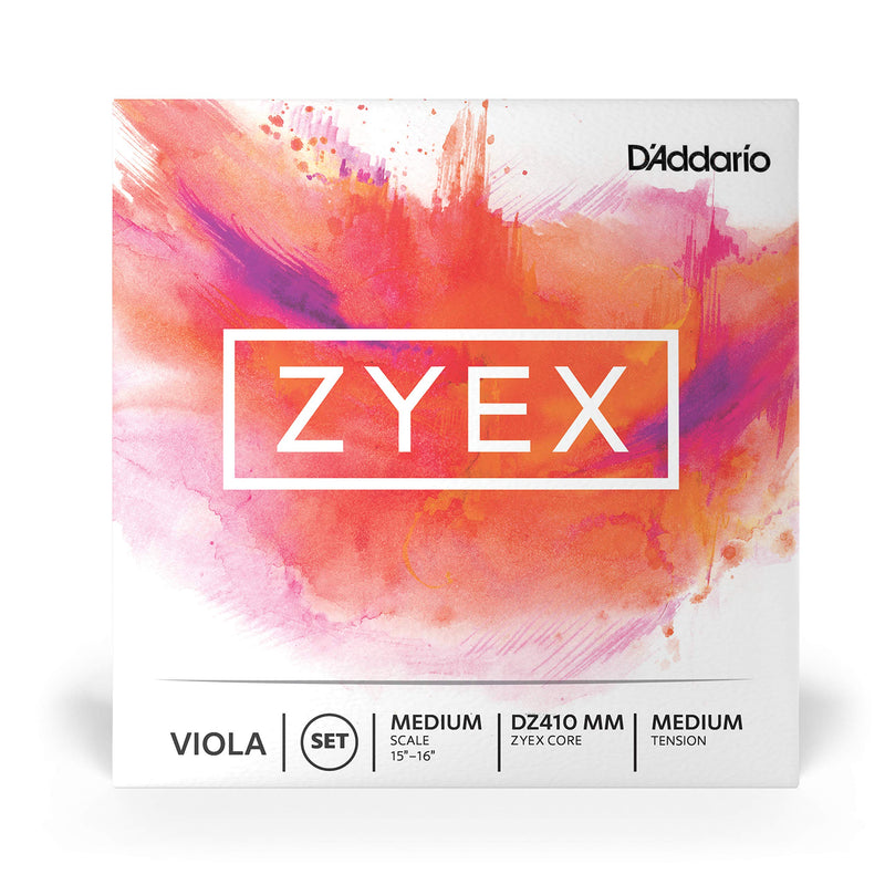 D'Addario Zyex Viola String Set, Medium Scale, Medium Tension Full Set