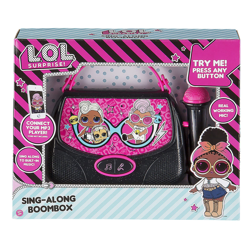 EKids L.O.L. Surprise! Portable Karaoke Machine | with Microphone for Sing Along for Children from 3 Years