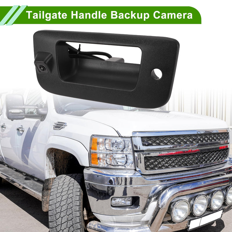 Tailgate Handle Backup Camera for Silverado 2500 3500 2009-2014 | for GMC for Sierra 2500 3500 2009-2014, 22755304, 25958228, Rear View Reversing Camera, Park Assist Camera, 1 Set