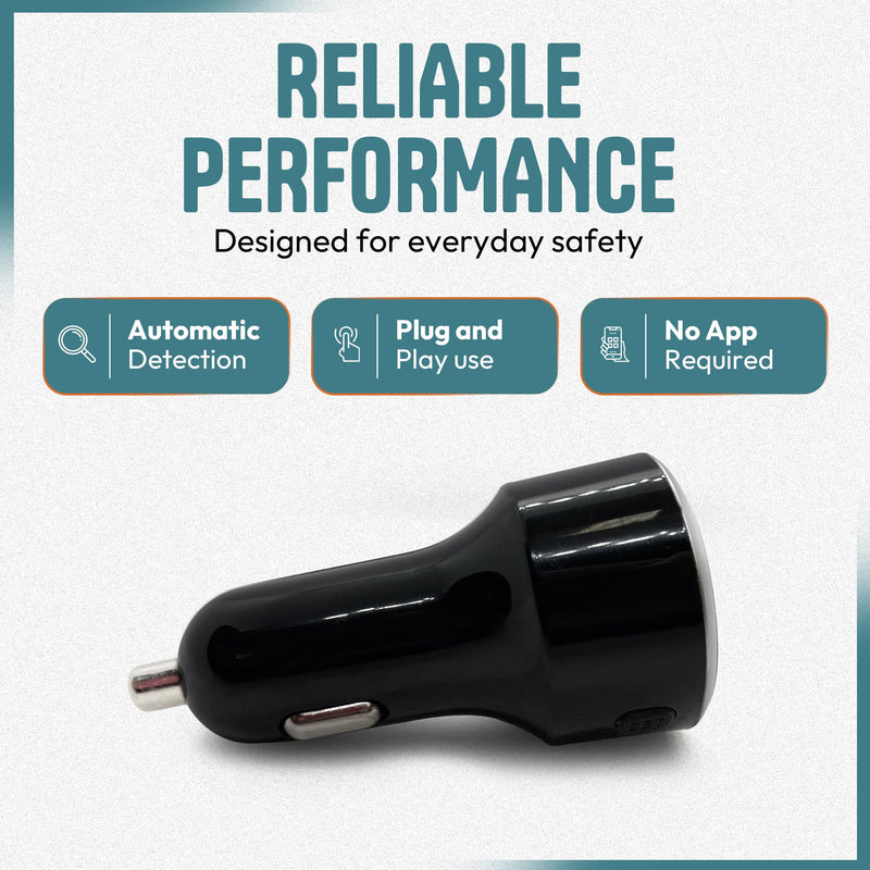 Car Seat Sensor Alarm, 1 Alarm + 1 Sensor | Automatic Child Detection Alert, Plug-in Installation, Single Sensor System for 1 Car Seat, No APP Required