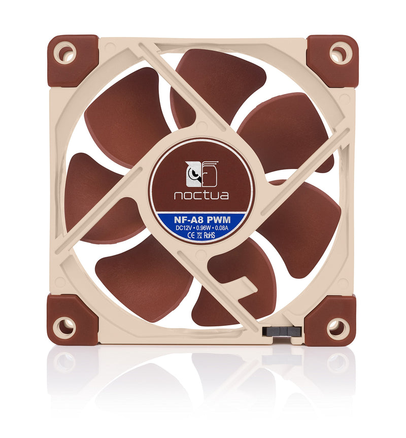 Noctua NF-A8 PWM, Premium Quiet Fan, 4-Pin (80mm, Brown) 80x80x25mm