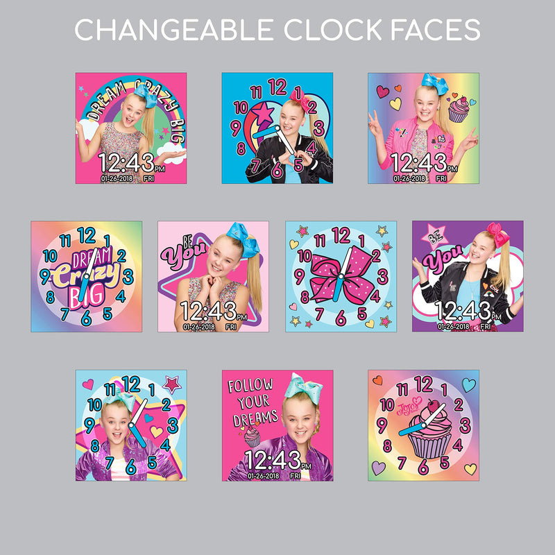 JoJo Siwa Kids Smartwatch with 10 Watch Faces, Step Counter, Selfie and Video Camera, Voice Recorder, Alarm, Timer, Stopwatch, Calculator, Fun Learning Games, and Wallpapers – Fits Wrists 5.5"-8.0"