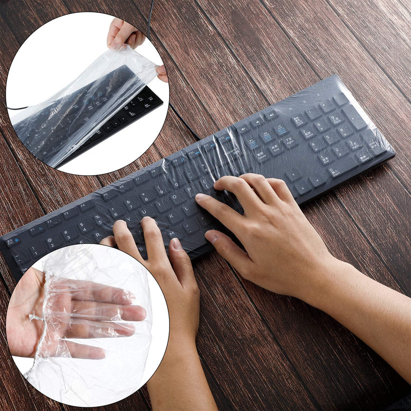 30 Pieces Universal Keyboard Protector Cover Wipeable 0.025mm Disposable Keyboard Cover Fully Covered Waterproof Anti-Dust Keyboard Cover for Desktop Keyboard Barrier for Schools, Office