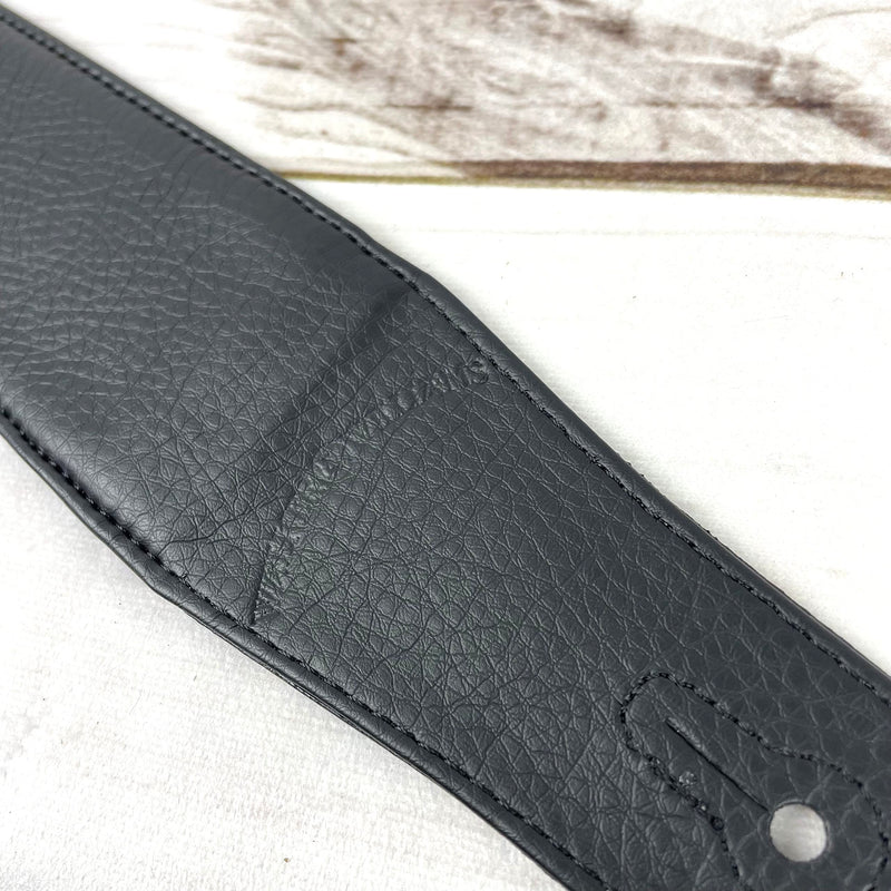 Walker & Williams CVG-56 Black Leather Strap With 100% Hand Tooled Red Rose Design