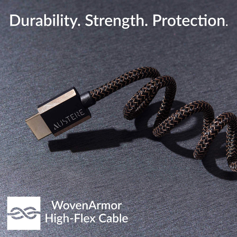 AUSTERE III Series Certified Premium 4K HDR HDMI Cable, 1.5m | High Fidelity ARC, Gold Contacts and High Speed Flex Cable, 18Gbps for 4K60 on PS5, Xbox, Apple TV, Blu Ray, Dolby Vision