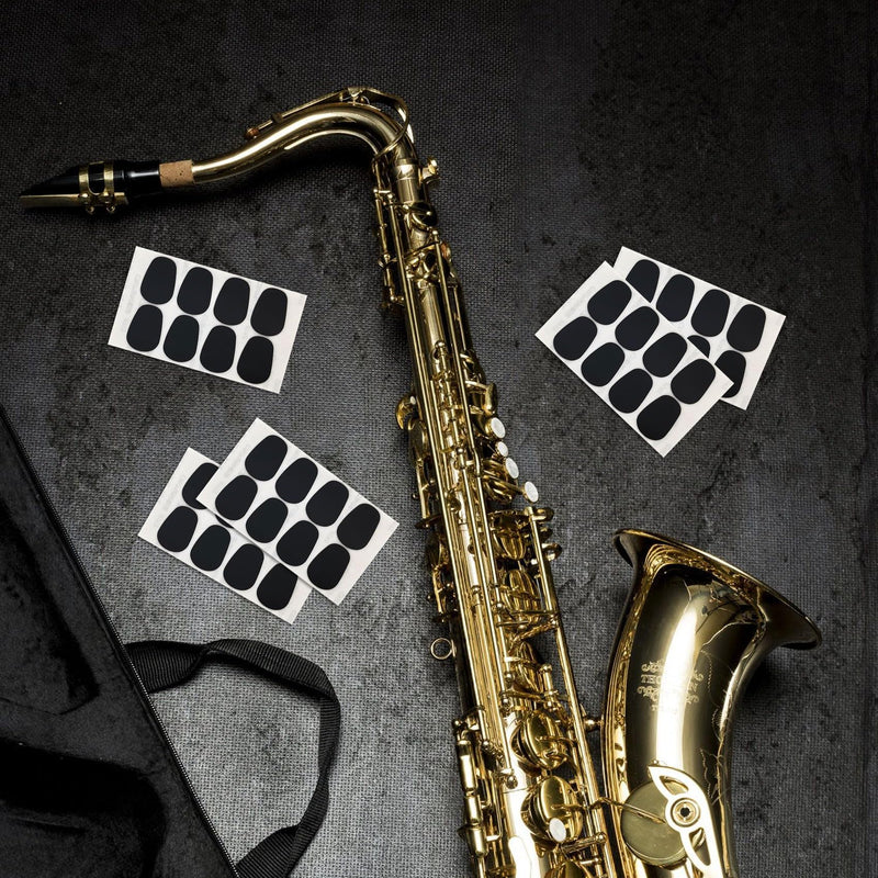 24 Pcs Saxophone Mouthpiece Pads 0.8 mm Alto Saxophone Mouthpiece Pads Sticky Mouthpiece Patches For Saxophone And Clarinet Beginners 24