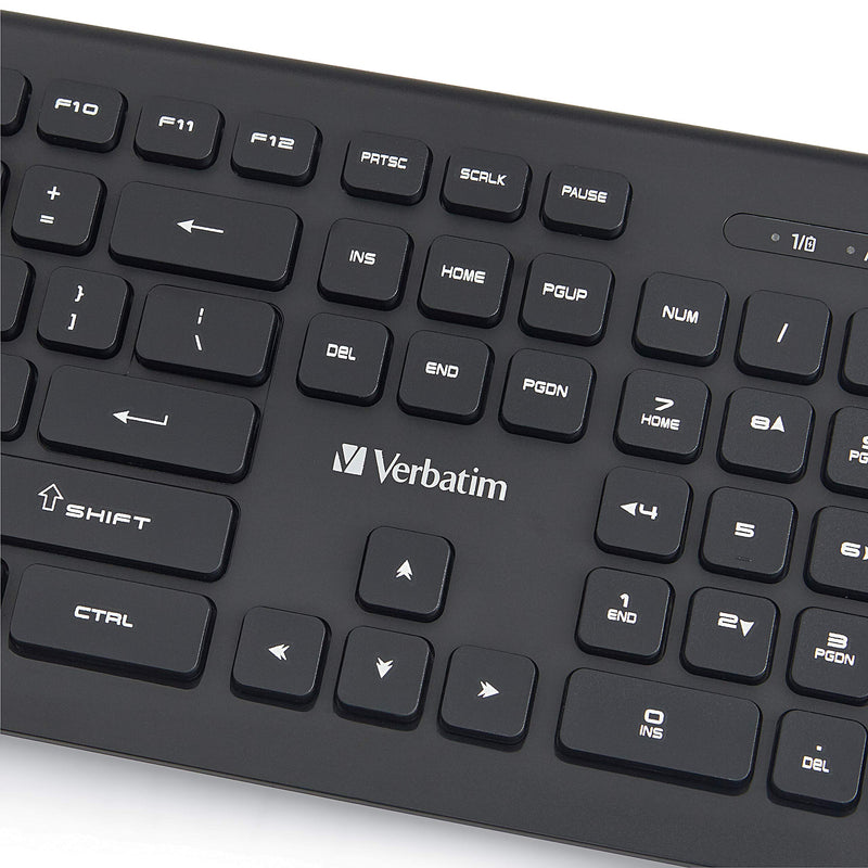 Verbatim 2.4Ghz Wireless Slimline Keyboard Plug And Play USB Receiver Compatible with PC, Laptop