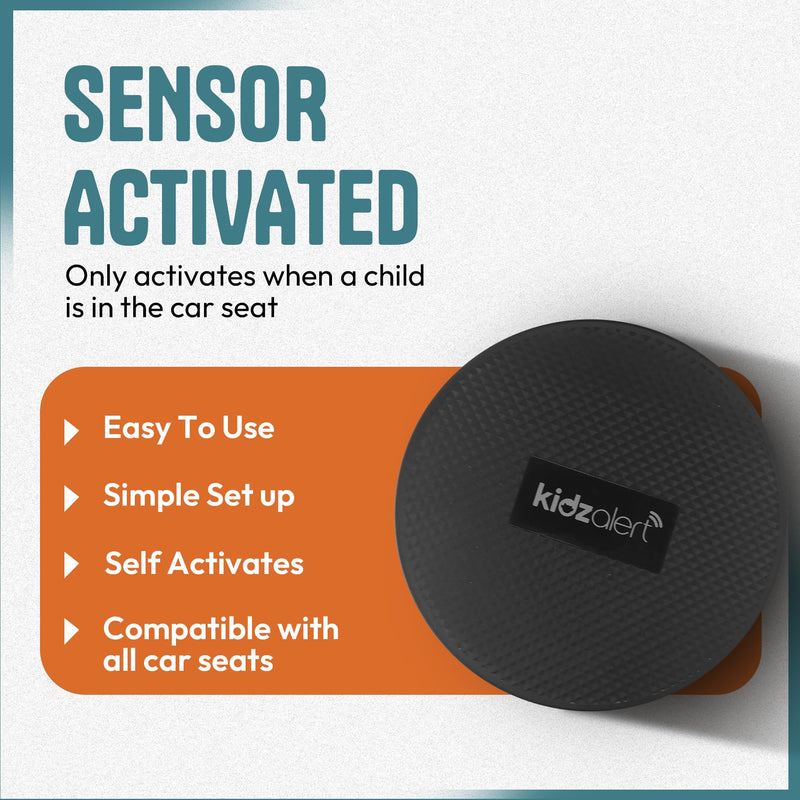 Car Seat Sensor Alarm, 1 Alarm + 1 Sensor | Automatic Child Detection Alert, Plug-in Installation, Single Sensor System for 1 Car Seat, No APP Required