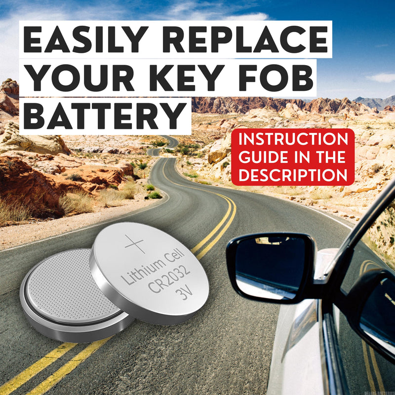 Key Fob Replacement Batteries for Mercedes-Benz CR2032 (GLE Sprinter GLC C-Class GLS GLB E-Class S-Class GLA G-Class A-Class CLA EQS EQE EQB AMG GT) Remote Key (Pack of 2) (Check Fitment Guide)