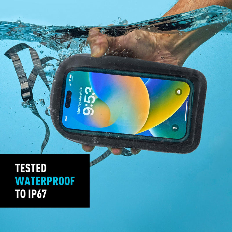 Nite Ize RunOff Waterproof Phone Case Plus - Touchscreen-Friendly, Waterproof Phone Pouch for Travel - Rated to IP67 - Features Adjustable Cross-Body & Snap-On Straps - Includes TRU Zipper Technology