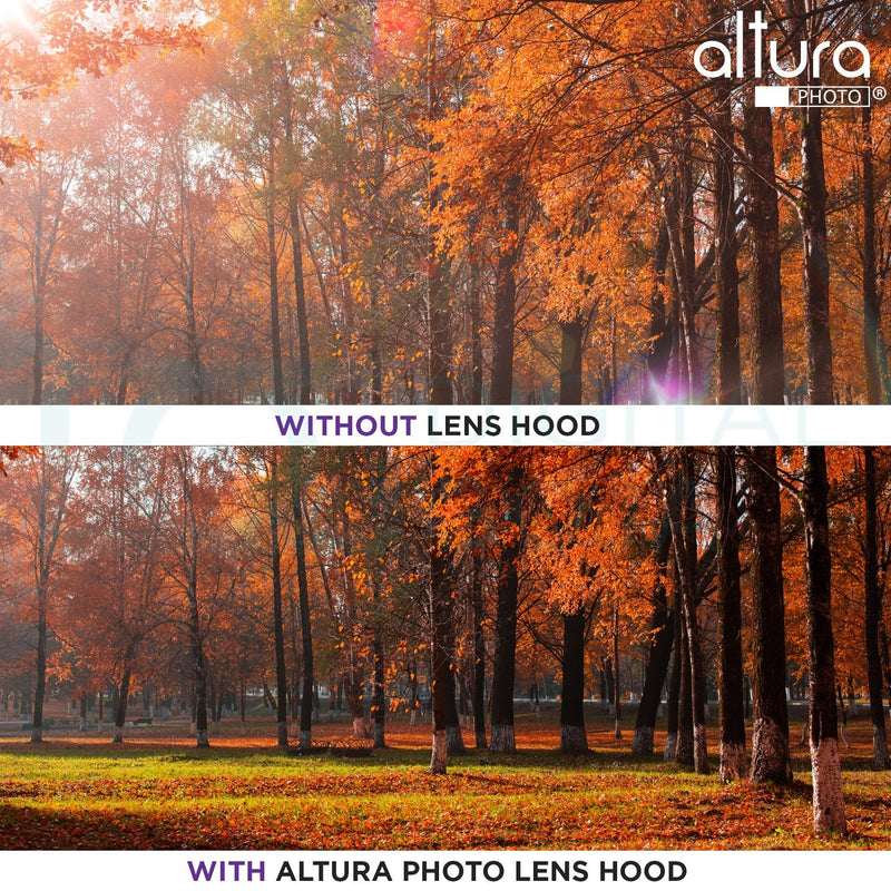 Altura Photo 58MM Tulip Flower Lens Hood for Canon EOS 77D 80D 90D Rebel T8i T7 T7i T6i T6s T6 SL2 SL3 DSLR Cameras with Canon EF-S 18-55mm f/3.5-5.6 is Lens and Select Nikon Lenses
