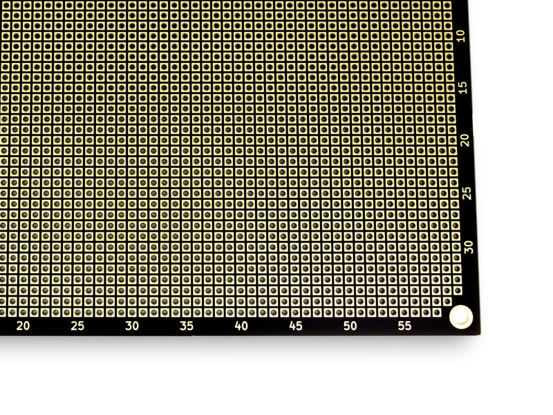 PROTOPATCH® Premium Perforated Grid Board (Pack of 3) | 160 x 100 mm | Double Sided | Square Pads | Black | NPTH | 2.54 mm Pitch