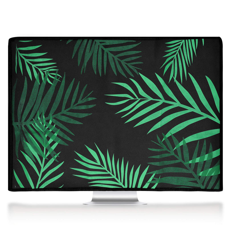 kwmobile Computer Monitor Cover Compatible with 24-26" Monitor - Palm Leaves Green/Dark Green/Black Palm Leaves 07-80-01