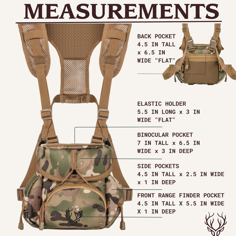 Boundless Performance Binocular Harness Chest Pack - Our Bino harness case is great for hunting, hiking, and shooting Multi