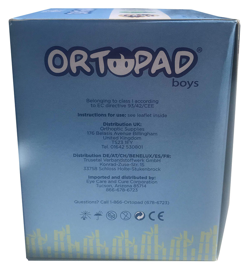 Ortopad® Bamboo Boys Eye Patches, 50/Box (Medium Size, 2-4 yrs) Racing Flames Pack