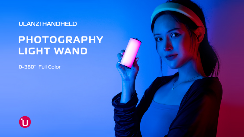 ULANZI RGB Light Wand, 360° Full Color Magnetic Mini Light Stick for Video Photography, 2500-9000K 2000mAh Rechargeable Handheld LED Light Tube for Painting Vlog TikTok YouTube 1 Piece - Mini