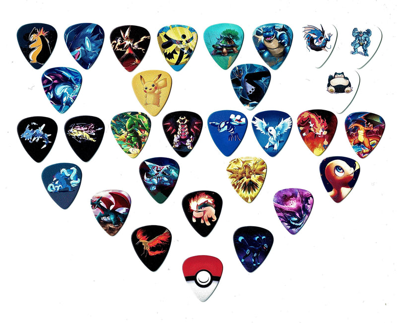 Pokemon Guitar picks (Mega Edition)(Collectibles)(30 picks in a Packet)