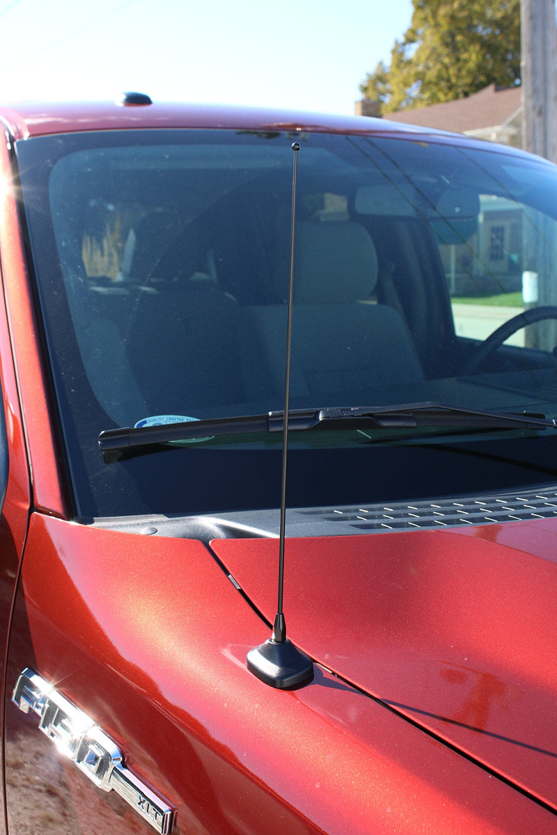 [AUSTRALIA] - AntennaMastsRus - 15 Inch Black Antenna for GMC Sierra 1500 (2006-2026) - Spiral Wind Noise Cancellation - Spring Steel Construction 
