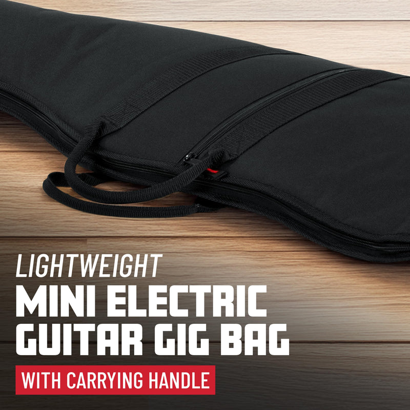 Gator Cases Foam Padded Guitar Gig Bag for Mini-Style Guitars, Fits Mini Electric Guitars up to 38" in Length (GBE-MINI-ELEC)