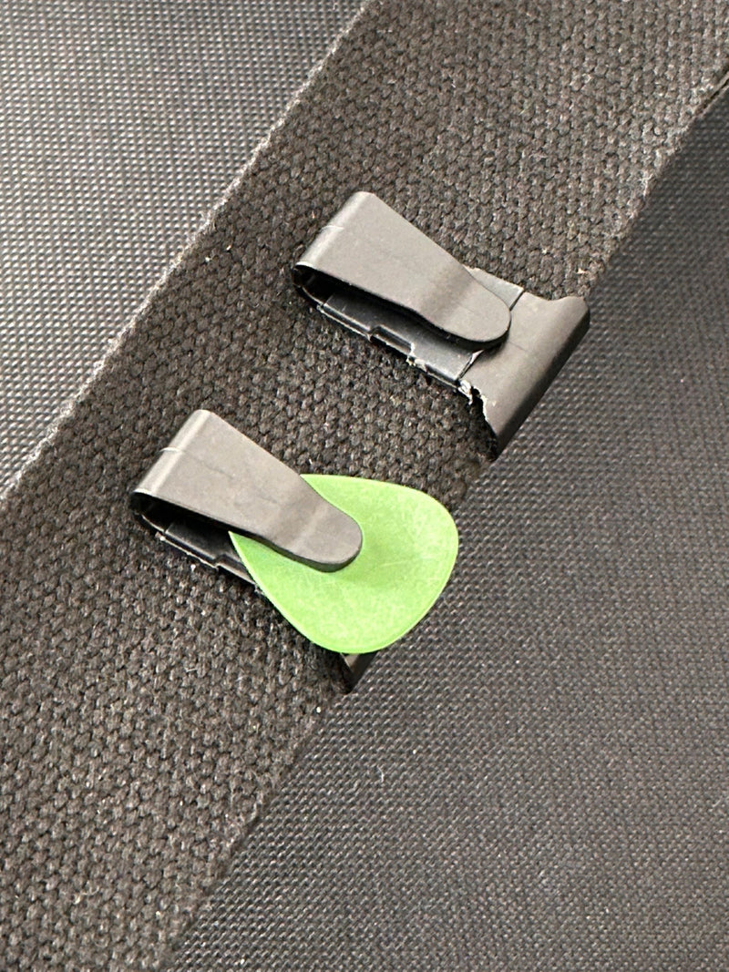Guitar Pick Clip (3-pack) for Guitar Straps (Patented Design by Bog Street) Black