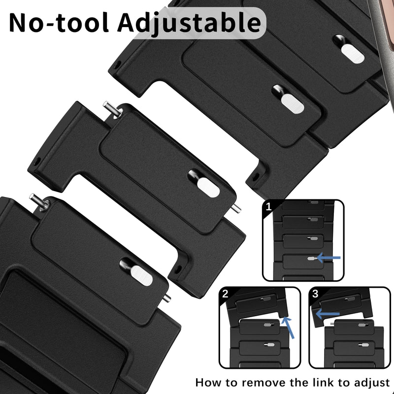 Pure Titanium Bands Compatible with Apple Watch Ultra 3/2/1 Series 11 10 9 8 7 6 5 4 SE, Band for Apple Watch 49mm 46mm 45mm 44mm, 49g Lightweight Titanium Metal Strap for iWatch Black 49mm/46mm/45mm/44mm