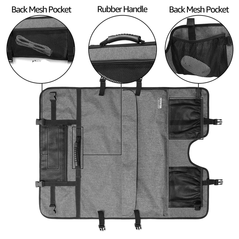 CURMIO 24 Inch Monitor Carrying Case, Universal 24" Computer Monitor Bag with Rubber Handle and Pockets, Gray (Patented Design)