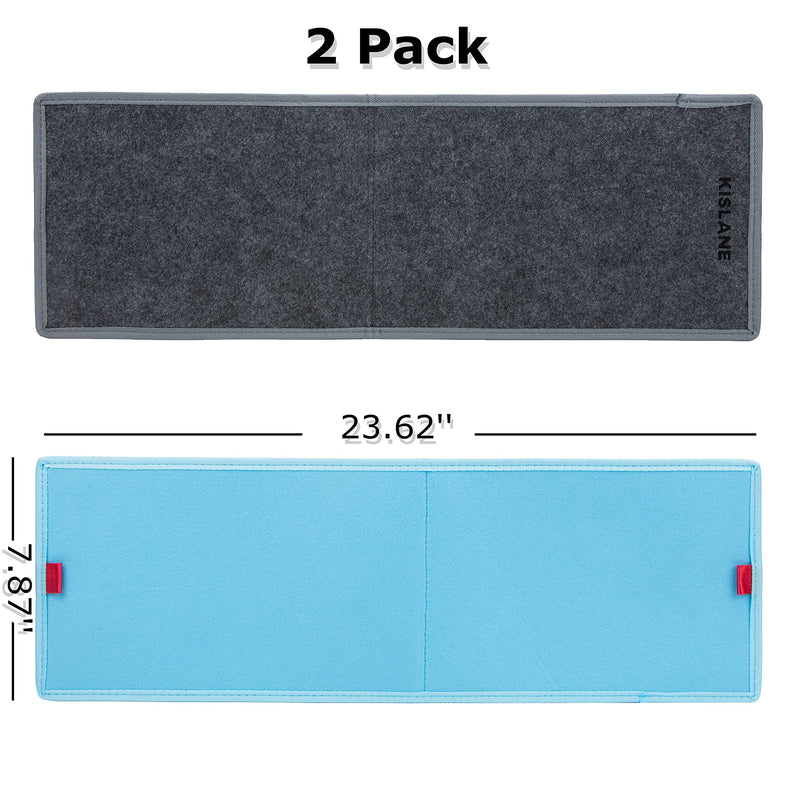 KISLANE 2 Pack Keyboard Mat Compatible with iMac Magic Keyboard, Magic Mouse, Magic Trackpad, 2 Pieces Mini Keyboard Mat for Easy Moving (Grey+Ice Blue) Grey+Ice Blue
