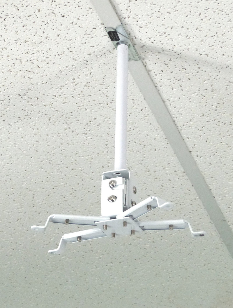 ALZO Suspended Drop Ceiling Video Projector Mount with Scissor Clamp for T-Bar Attachment