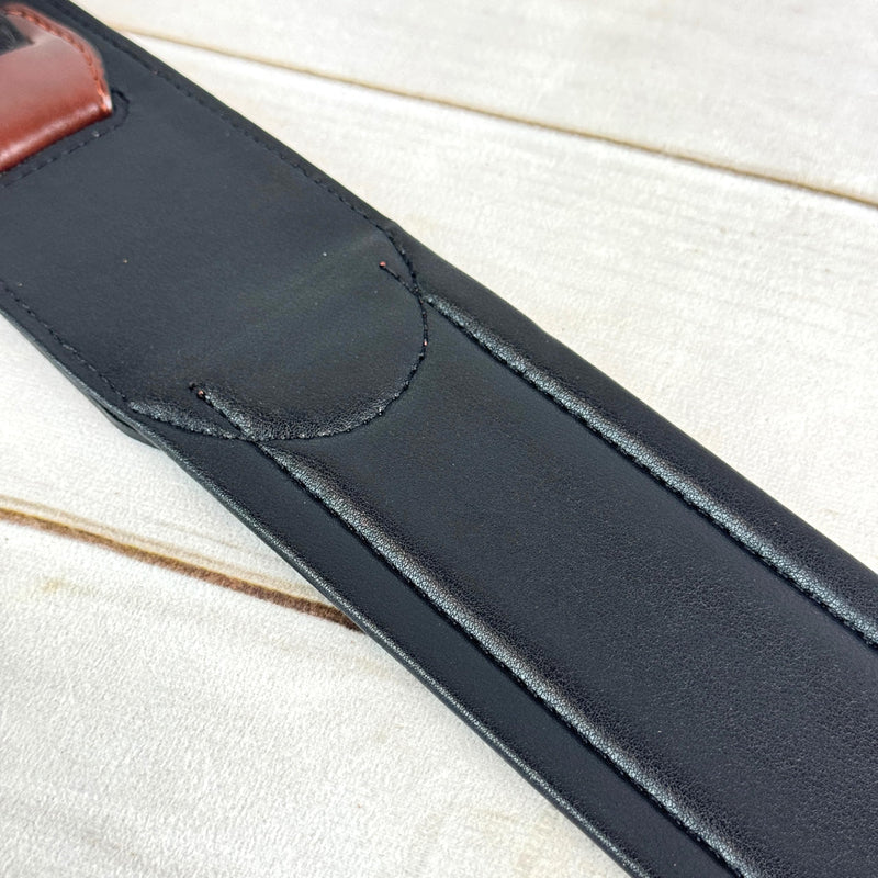 [AUSTRALIA] - Walker & Williams G-110 Mahogany Brown Padded Guitar Strap with Embossed Live Oak Tooling For Acoustic, Electric, And Bass Guitars 