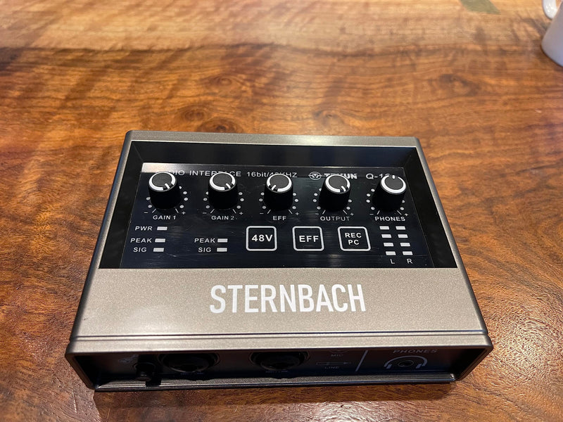 STERNBACH Professional 2 Channel Audio Interface USB-C Recording Sound Card Built-in Monitor Jack, 48V Phantom Power For Studio Recording, Live Sessions & Podcasts