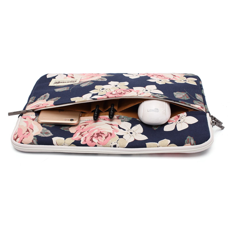 White Rose Patten Laptop Sleeve 14 inch 14.0 inch Laptop case Bag 14 inch / 14.0 inch White rose