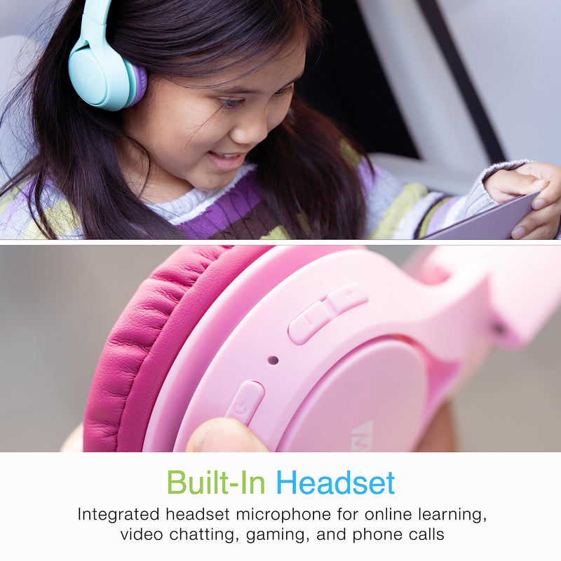 MEE audio KidJamz KJ45BT Children's Safe Listening Bluetooth Wireless Headphones (2Pack, BL&MT)