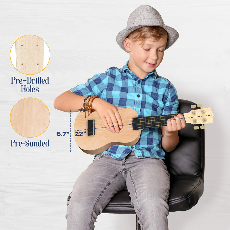 DIY Ukulele Kit Soprano (21inch) Build Your Own Guitar Kit with our Ukuleles Guitar Build Kit. DIY Ukelele Kit has 33 Pieces for all DIY Guitar needs. Guitar diy kit great to Build Your Own Ukulele