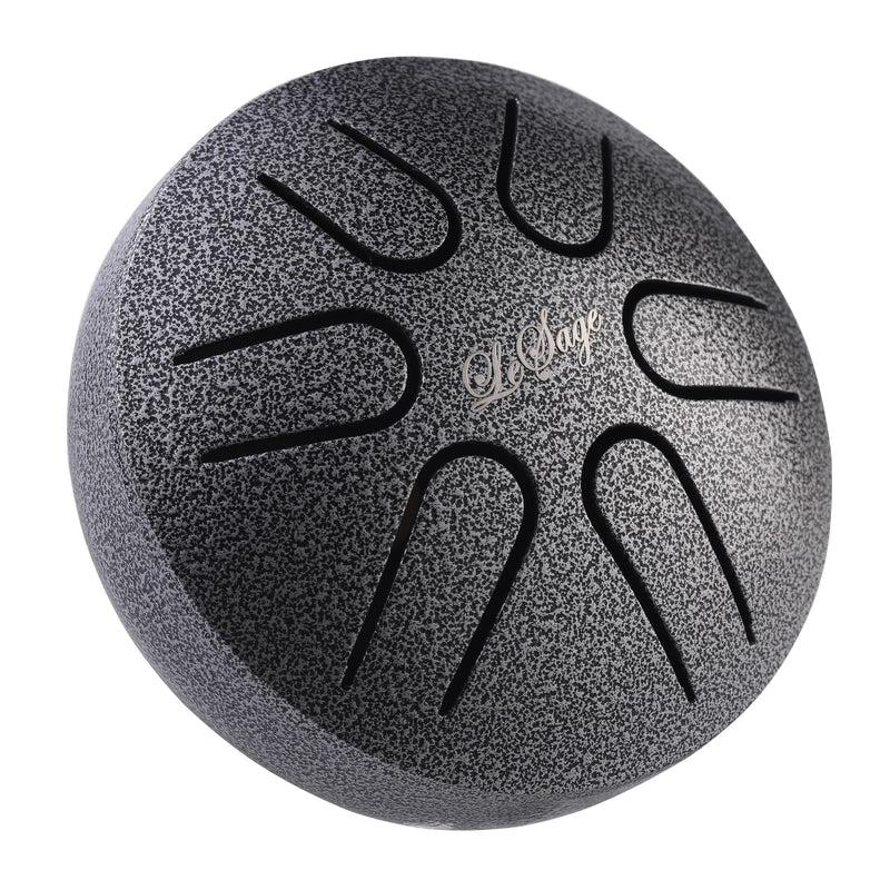 LeSage Steel Tongue Drum 3 inch 6 note Mini Handpan Drum for Adults Set Percussion Instrument for Meditation Yoga Chakra Sound healing Drum Silver 3 in 6 note