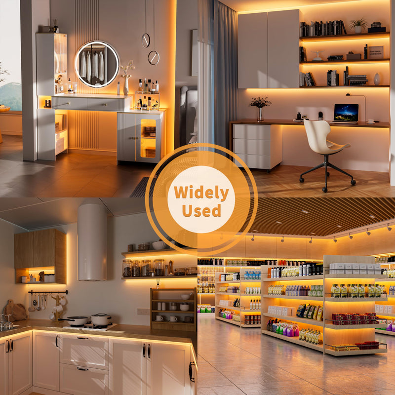 [AUSTRALIA] - PAUTIX COB LED Strip Light 20ft/6.1m 3087LEDs Warm White 2000K CRI90+ High Lumen,DC24V Flexible LED Tape for Cabinet Home DIY Lighting Projects with 1pcs COB Connector Wire(Power Supply Not Included) 2000K/20ft 